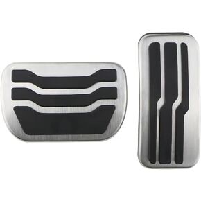 2Pcs Accelerator Pedal and Brake Pedal Cover Set Car Pedal Pad Vehicle Pedal Cover for Ford Escape 2001-2022 Metal Rubber Silver Tone Black in Saudi Arabia