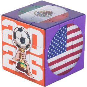 لعبة لغز المكعب السحري لكأس العالم لكرة القدم 3 × 3، مكعب سرعة العلم الوطني مع تصميم الكأس، دعابة الدماغ للأطفال البالغين، هدية تخفيف التوتر in Kuwait