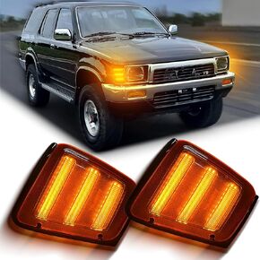 مصابيح أمامية LED للمصابيح الأمامية الجانبية لسيارة Toyota Pickup 4WD 1989-1991/4Runner 1990 1991 | ضوء المنعطفات | ضوء النهار الكهرماني | بارك لايت | استبدال OEM: TO2520124 | TO2521126 in Kuwait