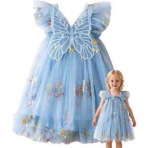 Baby Butterfly Tulle Dress Fairy First Birthday Party Toddler Girl Dress in Saudi Arabia