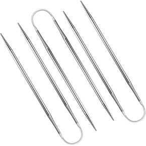 2.25MM Double-Pointed Flexible Knitting Needles 3-Piece Set, 9 Inch/23cm Circular Knitting Needles Stainless Steel Needles for Small Projects DIY Knitting in Saudi Arabia