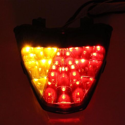 ضوء LED للدراجة النارية - ضوء إشارة الانعطاف LED المتكامل متوافق مع HONDA CBR250R 2011-2013 CBR300R CB300F 2014-2018 (أسود) in Kuwait