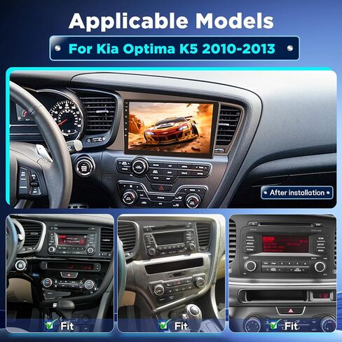 Upgrade Radio for Kia Optima K5 2010-2013: [4+64G] Android 15 9 inch IPS Touchscreen Mazda Stereo - Custom Homepage, Wireless Carplay and Andorid Auto, DSP/EQ, 5G/WiFi, GPS, SWC + Rear View Camera in Saudi Arabia