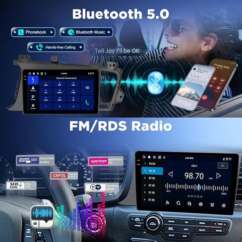 Upgrade Radio for Kia Optima K5 2010-2013: [4+64G] Android 15 9 inch IPS Touchscreen Mazda Stereo - Custom Homepage, Wireless Carplay and Andorid Auto, DSP/EQ, 5G/WiFi, GPS, SWC + Rear View Camera in Saudi Arabia