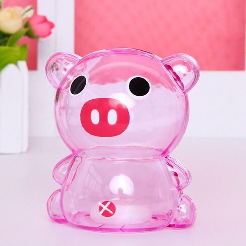 Cute Piggy Bank Green Frog Money Bank Unbreakable Clear Plastic Money Bank Coin Bank for Girls Boys Transparent Money Box Home Decor Small Size Piggy Banks for Birthday Gifts Home Decoration 10cm B in Saudi Arabia