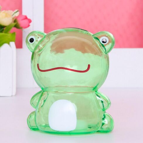 Cute Piggy Bank Green Frog Money Bank Unbreakable Clear Plastic Money Bank Coin Bank for Girls Boys Transparent Money Box Home Decor Small Size Piggy Banks for Birthday Gifts Home Decoration 10cm B in Kuwait