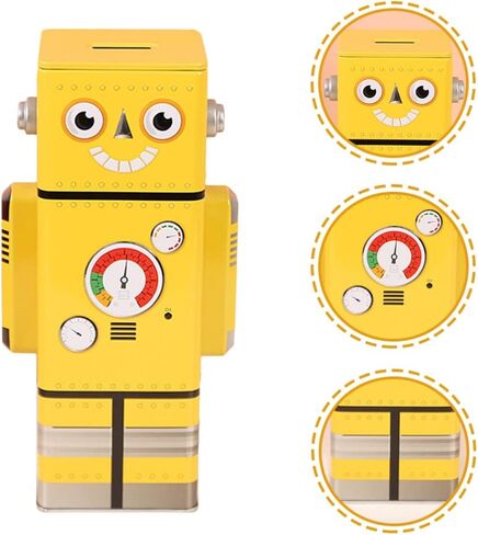 Zerodeko Robot Piggy Bank للأطفال لطيف عملة معدنية صندوق توفير المال ديكور المنزل هدية عيد ميلاد للبنين والبنات in Kuwait