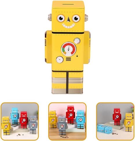 Zerodeko Robot Piggy Bank للأطفال لطيف عملة معدنية صندوق توفير المال ديكور المنزل هدية عيد ميلاد للبنين والبنات in Kuwait