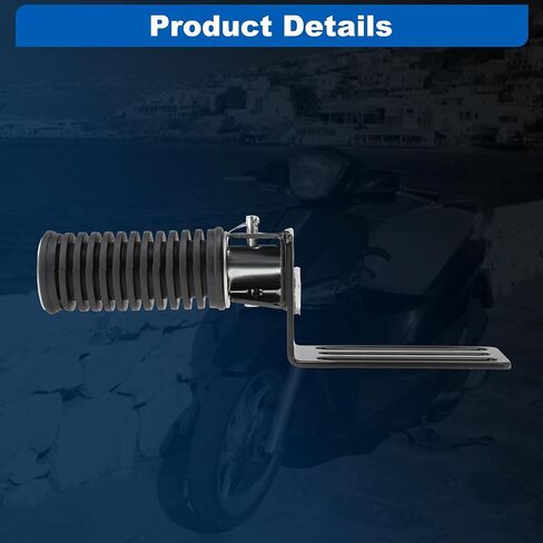 Scooter Moped Front Footrest Pedals Electric Bicycle Foldable Foot Pegs Non-Slip Footpegs Aluminum Alloy Pedals for Motorcycle Scooter Black 1 Pair in Kuwait