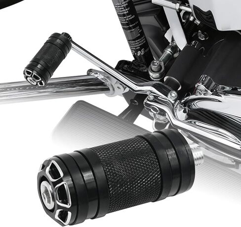 CNC Billet Motorcycle Shifter Peg Gear Shift Lever لـ Harley Davidson Touring Softail Dyna Sportster Street Glide Road King Models، أسود، عبوتان in Kuwait