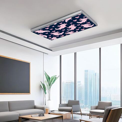 6 Pack Fluorescent Light Covers for Ceiling Lights Seamless French country kitchen stripe fabric print Blue yellow white Decorative Magnetic Fluorescent Light Filters for Classroom Office Home 4x2 ft in Saudi Arabia