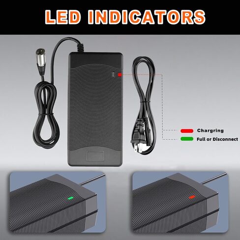 58.8V 3A Battery Charger for 48V 51.8V Li-ion Battery 14S Lithium with 3-Pin XLR Connector in Kuwait