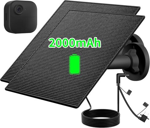 B-Link Camera Solar Panel, Compatible with B-Link Out Door 4(4th Gen), B-Link Outdoor(3rd Gen) XT3, B-Link XT2/XT Camera, B-Link Outdoor Camera, Build-in 2000mAh Rechargeable Battery (2Pack) in Saudi Arabia