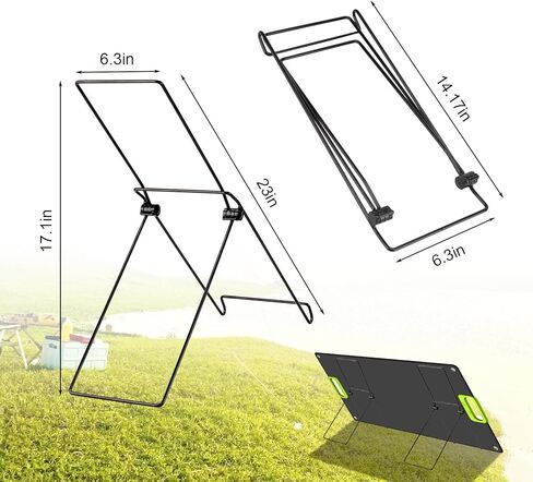 2 Pack Folding Solar Panel Stand, Portable Metal Stand Solar Panel Mount Brackets, Quick Angle Adjustable Rack for Solar Panels for RV, Camping, Balcony, Lightweight, No Installation Needed in Saudi Arabia