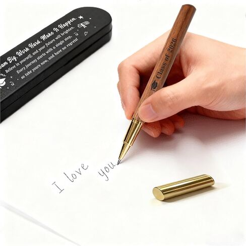 Class of 2026 Graduation Gift | Engraved Wooden Gel Pen, Inspirational Graduation Present for High School & College Graduates, Meaningful Commencement Keepsake for Him Her in Saudi Arabia