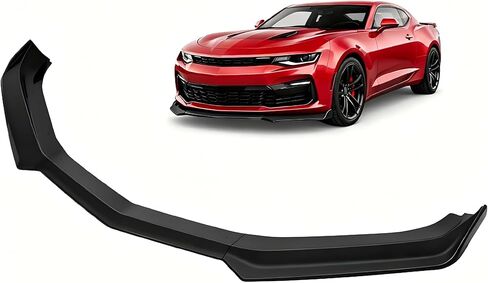 الشفة الأمامية من ALMULOO متوافقة مع 2016-2024 شيفروليه كامارو SS V8 لسد الهواء الأمامي بديل من البلاستيك (ABS) مطلي باللون الأسود غير اللامع in Kuwait