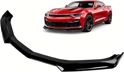 الشفة الأمامية من ALMULOO متوافقة مع 2016-2024 شيفروليه كامارو SS V8 لسد الهواء الأمامي بديل من البلاستيك (ABS) مطلي باللون الأسود غير اللامع in Saudi Arabia