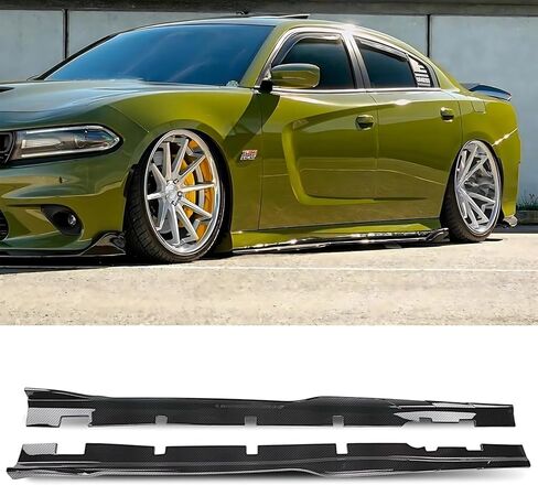 المصد الأمامي للشفاه الفاصل المفسد لعام 2015-2023 دودج تشارجر SRT، Hellcat Scat Pack Body Kit دودج تشارجر الملحقات (أسود لامع) in Kuwait