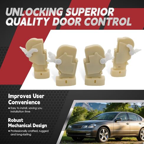 Nakkaa 69130-30110 Premium 4 قطع مشغل قفل الباب الكهربائي متوافق مع RX300 GS430 GS400 GS300 Prius 2001-2003 69040-48020 69030-48020 in Kuwait