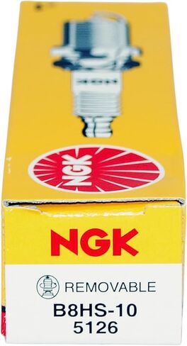 NGK B8HS-10 - شمعات الإشعال القياسية من النيكل من سلسلة OE - 5126 - متوافقة مع نماذج مختارة من المحركات الخارجية Mariner وNissan وSuzuki وTohatsu وYamaha - الكمية 6 in Kuwait