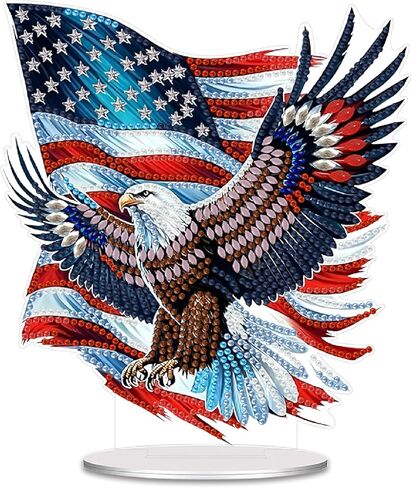 America 250 Years Patriotic Decor for Home 1776–2026 Commemorative Diamonds Art kit Decorations, Diamonds Painting Kit for Adult Tabletop Gift DIY 5D Diamonds Special Crystal Diamond 6.85x7.48 inch in Saudi Arabia