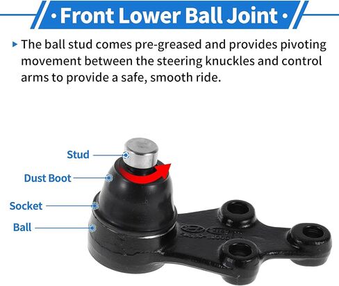 2 Pcs Front Lower Ball Joints for Hyundai Veracruz 2007-2012 Suspension Ball Joint Kit No.K500073/545303J000 in Kuwait