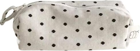 Cute Kawaii Pencil Case Cottagecore Vintage Pen Pencil Pouch Twee Pen Bag Makeup Pouch Cute Supplies (White polka dot) in Saudi Arabia