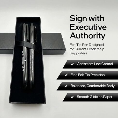 Executive Order Signature Collectible Marker Pen, Fathers Day Gift, Black Ink Felt-tip Writing Pen for Professional Signing, Office Desk Accessories, Business Meetings, Unique & Fun Patriotic Gift in Kuwait