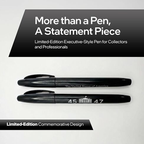 Executive Order Signature Collectible Marker Pen, Fathers Day Gift, Black Ink Felt-tip Writing Pen for Professional Signing, Office Desk Accessories, Business Meetings, Unique & Fun Patriotic Gift in Kuwait