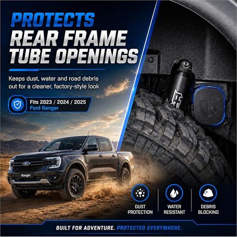 Car Frame Tube Hole Plugs Fit for Ford Ranger 2023-2026, Waterproof Rear Frame Tube Opening Covers, Silicone Frame Hole Plugs for Ranger Accessories, Truck Frame Cap Covers in Saudi Arabia