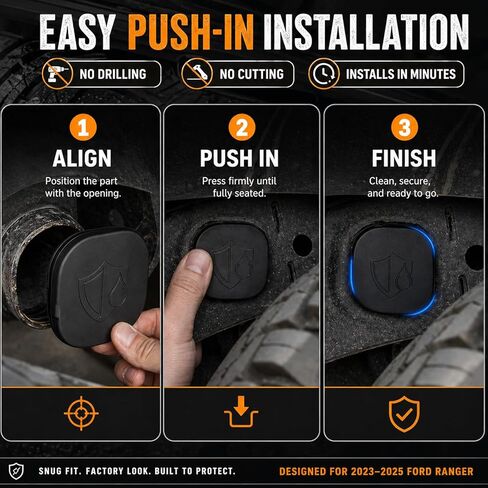 Car Frame Tube Hole Plugs Fit for Ford Ranger 2023-2026, Waterproof Rear Frame Tube Opening Covers, Silicone Frame Hole Plugs for Ranger Accessories, Truck Frame Cap Covers in Saudi Arabia