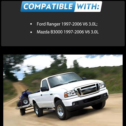 طقم شداد حزام سيربنتين 38385 مع بكرة المهمل المتوافقة مع Ford Ranger 1997-2006، لمازدا B3000 1997-2006، OHV V6 3.0L استبدال 38385 38001 6PK2243 in Kuwait