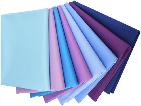 8 Pieces Dreamy Blue-Purple Solid Color Cotton Fabric Bundle, Pre-Cut Quilting Squares, 9.84×9.84 Inches, for DIY Art Projects, Wall Decor, Patchwork in Kuwait