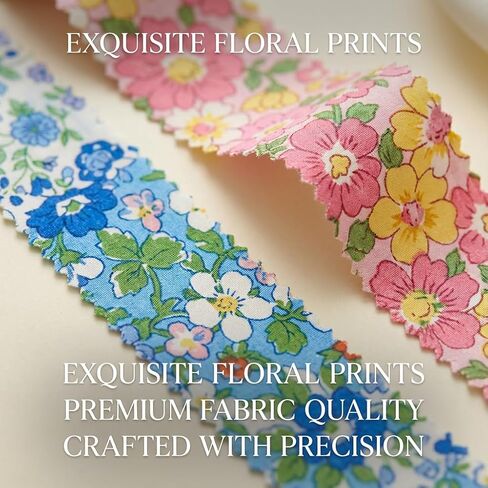 42Pcs 2.52 * 19.7In Floral Cotton Fabric Strips, Precut Quilting Fabric Bundles, Small Flower Printed Jelly Roll Fabric for Sewing Quilting Crafts in Kuwait