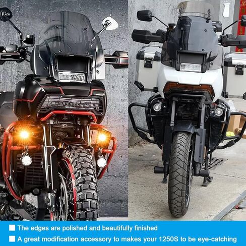 Motorcycle Windscreen Windshield Deflector Front Fairing Compatible with Pan America 1250 RA1250 1250 Special RA1250S 2021-2024 Airflow Wind Screen Protector, Dark Smoked in Saudi Arabia