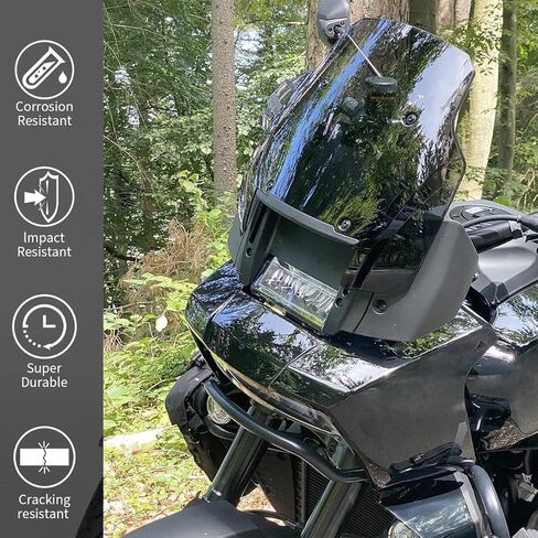 Motorcycle Windscreen Windshield Deflector Front Fairing Compatible with Pan America 1250 RA1250 1250 Special RA1250S 2021-2024 Airflow Wind Screen Protector, Dark Smoked in Saudi Arabia