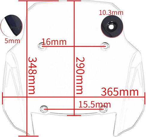 Motorcycle Windscreen Windshield Deflector Front Fairing Compatible with Pan America 1250 RA1250 1250 Special RA1250S 2021-2024 Airflow Wind Screen Protector, Dark Smoked in Saudi Arabia
