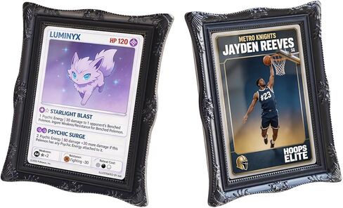 2 Pack Trading Card Display Frame Baseball Card Holder Display Stand Desktop Sports Memorabilia Magnetic Frame for Basketball Football Hockey Cards (Vintage) in Kuwait