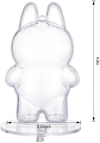 Hard Shell Display Case for Labubu 4.0 Pin for Love - Anti-Collapse Standing Protector with Anti-Lost Secure Rope - Dust-Proof Scratch-Resistant Figure Showcase for Ita Bags, Backpacks & Work Desks in Saudi Arabia
