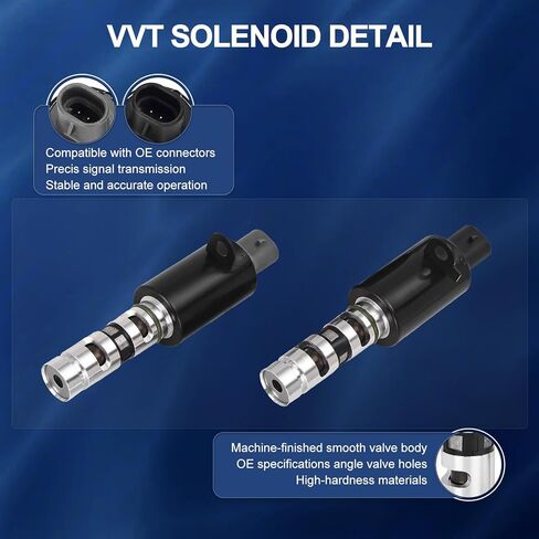 Engine Variable Valve Timing VVT Solenoid Left & Right Replacement for Hyundai Azera Sonata Entourage Santa Fe Veracruz, for Kia for Sorento Sedona Amanti Borrego 2 PCS in Kuwait