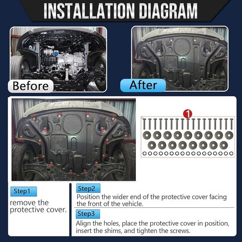 Front Engine Splash Shield Fit for Hyundai Tucson 2016-2021 Engine Case Guards Suitable for Tucson Under Engine Cover Mud Flaps Directly Replace Original in Saudi Arabia