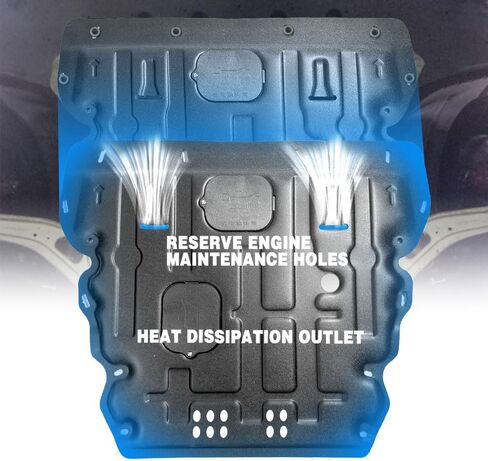 Front Engine Splash Shield Fit for Ford Escape 2020 2021 2022 2023 2024 2025 Skid Plate Suitable for Escape Engine Guard Cover Mud Flaps Directly Replace Original One Black in Saudi Arabia