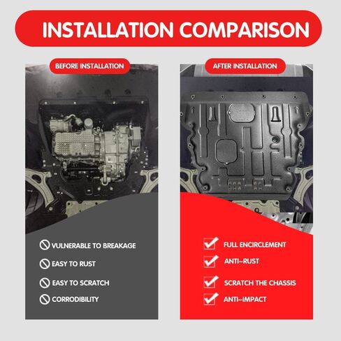 Front Engine Splash Shield Fit for Ford Escape 2020 2021 2022 2023 2024 2025 Skid Plate Suitable for Escape Engine Guard Cover Mud Flaps Directly Replace Original One Black in Saudi Arabia