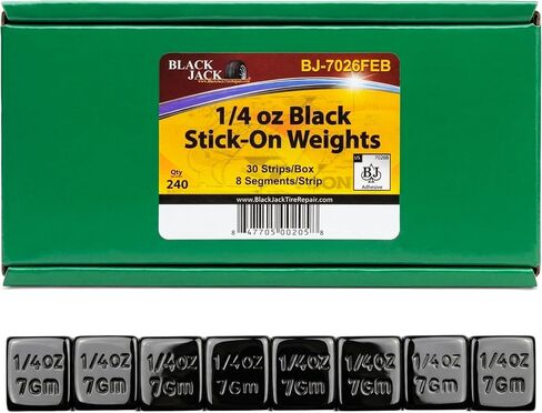 Blackjack 1/4 oz Gray Low Profile Stick-On Wheel Weights, White USA Tape, 640 Segments Roll, Strong Adhesive, Corrosion Resistant, Easy Install for Cars, Trucks, Tire Balancing in Saudi Arabia
