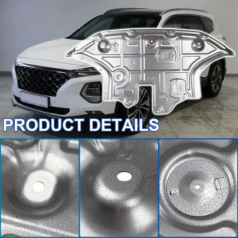 Front Engine Guard Mud Flaps w/Screw Hardware Compatible with 2019-2020 Hyundai Santa Fe Engine Splash Shield Under Car Shield Cover Board Manganese Steel in Kuwait