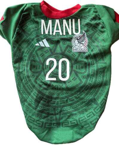 Soccer t-shirts for dogs/Mexican Soccer dog shirts/Soccer dog Jersey/Seleccion Mexicana soccer dog shirt (M, Plain) in Saudi Arabia