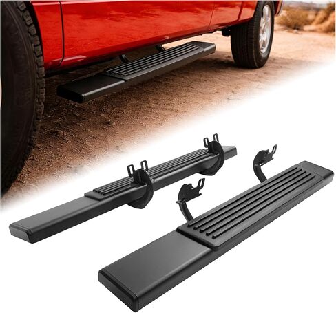 ALMULOO Side Steps Compatible with 2004-2014 Ford F-150 Regular Cab Running Boards Step Bars Steel+Plastic Powder Coated+Textured Black in Kuwait