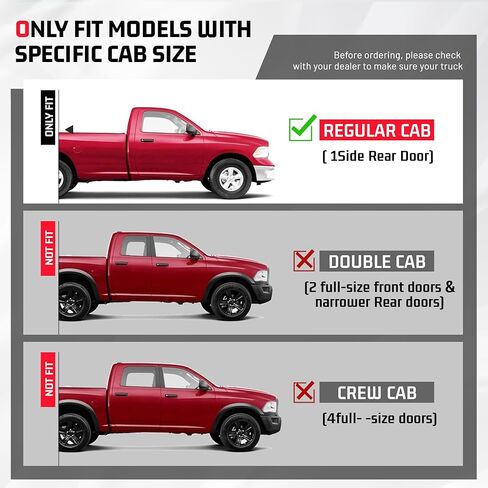 ALMULOO Side Steps Compatible with 2004-2014 Ford F-150 Regular Cab Running Boards Step Bars Steel+Plastic Powder Coated+Textured Black in Kuwait