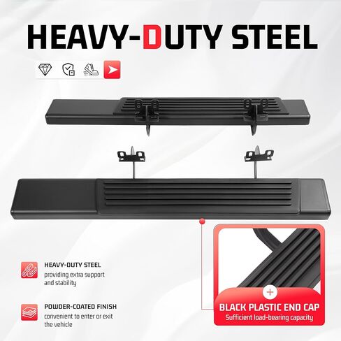 ALMULOO Side Steps Compatible with 2004-2014 Ford F-150 Regular Cab Running Boards Step Bars Steel+Plastic Powder Coated+Textured Black in Kuwait