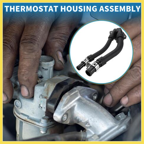 Car Thermostat No.1322000015 Engine Coolant Thermostat Housing Assembly for Mercedes Benz for Smart Fortwo 2008-2015 Plastic Black Durable Benefit in Kuwait